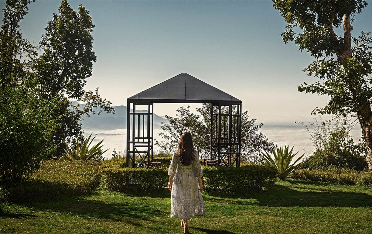 Ananda in the Himalayas - Meditation pavilion with mountain views